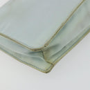 PRADA Accessory Pouch Nylon Light Blue Gold Auth 175876-17