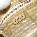 PRADA Accessory Pouch Nylon Light Blue Gold Auth 175876-19