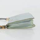 PRADA Accessory Pouch Nylon Light Blue Gold Auth 175876-4