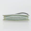 PRADA Accessory Pouch Nylon Light Blue Gold Auth 175876-5