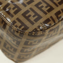 FENDI Zucchino Canvas Mamma Baguette Bag Coated Canvas Beige Gold Auth 175878SAM-11