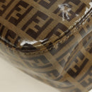 FENDI Zucchino Canvas Mamma Baguette Bag Coated Canvas Beige Gold Auth 175878SAM-12
