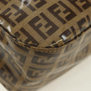 FENDI Zucchino Canvas Mamma Baguette Bag Coated Canvas Beige Gold Auth 175878SAM-13