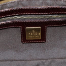 FENDI Zucchino Canvas Mamma Baguette Bag Coated Canvas Beige Gold Auth 175878SAM-18