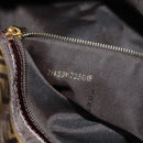 FENDI Zucchino Canvas Mamma Baguette Bag Coated Canvas Beige Gold Auth 175878SAM-24