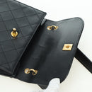 CHANEL Matelasse Shoulder Bag Caviar Skin Black Gold CC Auth 175887SAV-15