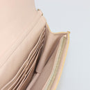 Christian Dior Canage Chain Shoulder Bag Patent Leather Beige Gold Auth 175889-22