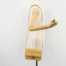 Christian Dior Canage Chain Shoulder Bag Patent Leather Beige Gold Auth 175889-27