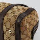 GUCCI GG Canvas Mini Boston Bag Beige Gold 269876 Auth 175892-10