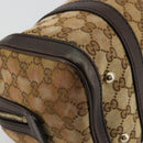 GUCCI GG Canvas Mini Boston Bag Beige Gold 269876 Auth 175892-13