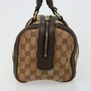 GUCCI GG Canvas Mini Boston Bag Beige Gold 269876 Auth 175892-5