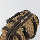 GUCCI GG Canvas Mini Boston Bag Beige Gold 269876 Auth 175892-6
