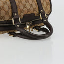 GUCCI GG Canvas Mini Boston Bag Beige Gold 269876 Auth 175892-7