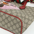 GUCCI GG Supreme Mystic Cat Hand Bag PVC 2way Beige Gold 473887 Auth 175893A-9