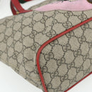 GUCCI GG Supreme Mystic Cat Hand Bag PVC 2way Beige Gold 473887 Auth 175893A-16