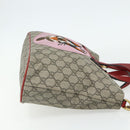 GUCCI GG Supreme Mystic Cat Hand Bag PVC 2way Beige Gold 473887 Auth 175893A-4