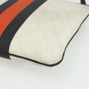 GUCCI GG Supreme Sherry Line Shoulder Bag PVC White Gold 239347 Auth 175897-15