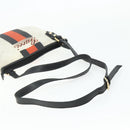 GUCCI GG Supreme Sherry Line Shoulder Bag PVC White Gold 239347 Auth 175897-7