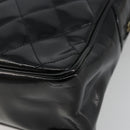 CHANEL Matelasse Chain Shoulder Bag Patent leather Black Gold CC Auth 175899-16