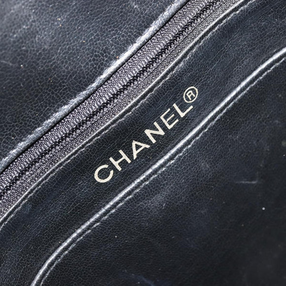 CHANEL Matelasse Chain Shoulder Bag Patent leather Black Gold CC Auth 175899
