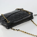CHANEL Matelasse Chain Shoulder Bag Patent leather Black Gold CC Auth 175899-6