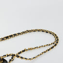 CHANEL Matelasse Chain Shoulder Bag Patent leather Black Gold CC Auth 175899-14