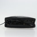CHANEL Matelasse Chain Shoulder Bag Patent leather Black Gold CC Auth 175899-5