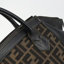 FENDI Zucca Canvas Handtasche Braun Schwarz Auth 175903-9
