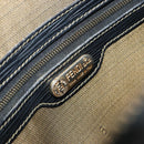 FENDI Zucca Canvas Hand Bag Brown Black Auth 175903-19