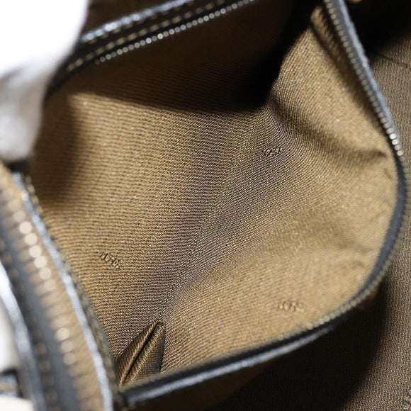 FENDI Zucca Canvas Handtasche Braun Schwarz Auth 175903