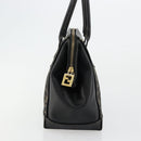 FENDI Zucca Canvas Hand Bag Brown Black Auth 175903-3