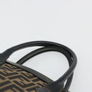 FENDI Zucca Canvas Handtasche Braun Schwarz Auth 175903-14