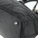 Christian Dior Canage Panarea Hand Bag Coated Canvas Black Silver Auth 175904-9