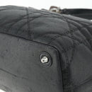 Christian Dior Canage Panarea Hand Bag Coated Canvas Black Silver Auth 175904-15