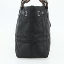 Christian Dior Canage Panarea Hand Bag Coated Canvas Black Silver Auth 175904-3