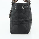 Christian Dior Canage Panarea Hand Bag Coated Canvas Black Silver Auth 175904-4