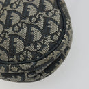 Christian Dior Trotter Canvas Saddle Pouch Navy Gold Auth 175907A-15