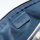 Christian Dior Trotter Canvas Saddle Pouch Navy Gold Auth 175907A-17