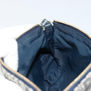 Christian Dior Trotter Canvas Saddle Pouch Navy Gold Auth 175907A-19