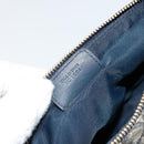 Christian Dior Trotter Canvas Saddle Pouch Navy Gold Auth 175907A-12