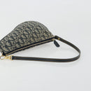 Christian Dior Trotter Canvas Saddle Pouch Navy Gold Auth 175907A-7