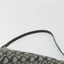 Christian Dior Trotter Canvas Saddle Pouch Navy Gold Auth 175907A-8