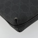 GUCCI GG Supreme Shoulder Bag PVC Black Silver 387514 Auth 175909-16