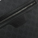 GUCCI GG Supreme Shoulder Bag PVC Black Silver 387514 Auth 175909-17