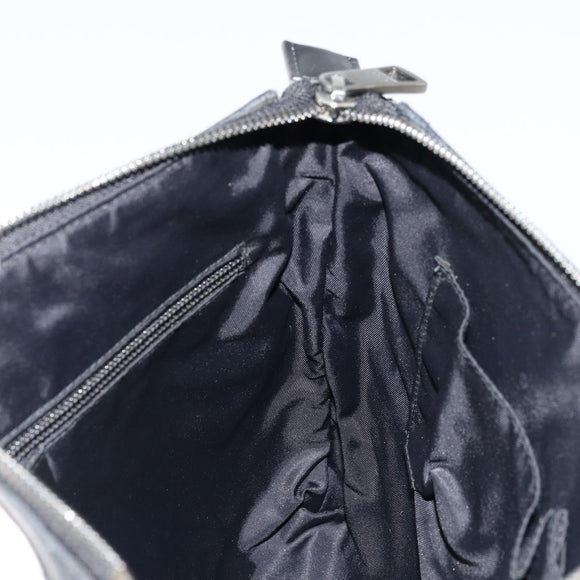 GUCCI GG Supreme Shoulder Bag PVC Black Silver 387514 Auth 175909