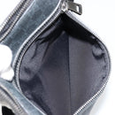 GUCCI GG Supreme Shoulder Bag PVC Black Silver 387514 Auth 175909-24