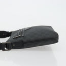 GUCCI GG Supreme Shoulder Bag PVC Black Silver 387514 Auth 175909-4