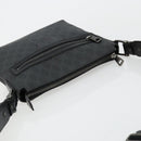 GUCCI GG Supreme Shoulder Bag PVC Black Silver 387514 Auth 175909-6