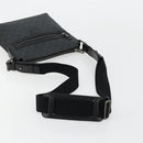 GUCCI GG Supreme Shoulder Bag PVC Black Silver 387514 Auth 175909-7
