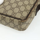 GUCCI GG Supreme Shoulder Bag PVC Beige Silver 122754 Auth 175918A-12
